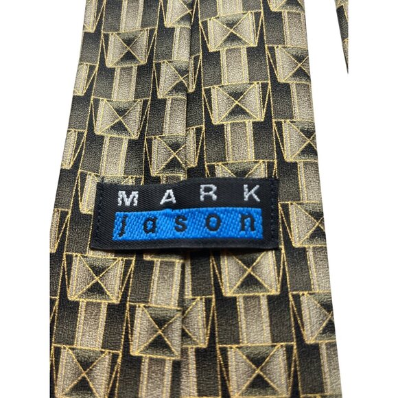 Mark Jason Geometric Pattern Necktie 14g - Picture 3 of 3